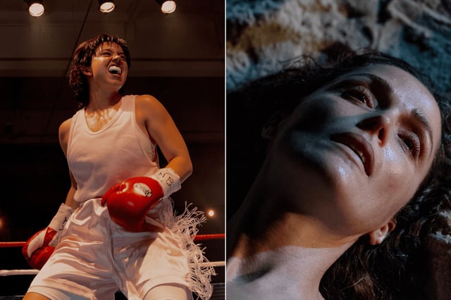 Two of TIFF's most anticipated films this year are 'Christy,' a sports biopic about Christy Martin (L) and 'If I Had Legs I'd Kick You,' a comedic drama about a mother's unravelling (R). 