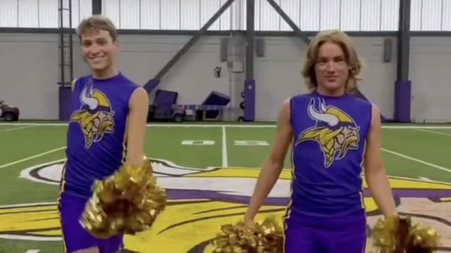 Blaize Shiek and Louie Conn - The two Minnesota Vikings male cheerleaders for 2025.