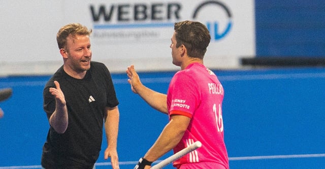 Trainer Andre Henning (l.) mit Gonzalo Peillat