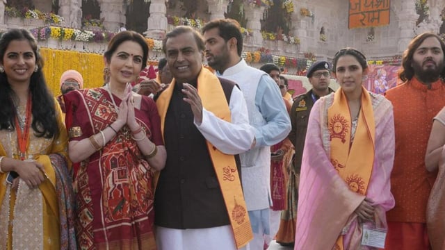 The Ambanis continue as the largest family business in the country. (AP Photo/Rajesh Kumar Singh) (AP)