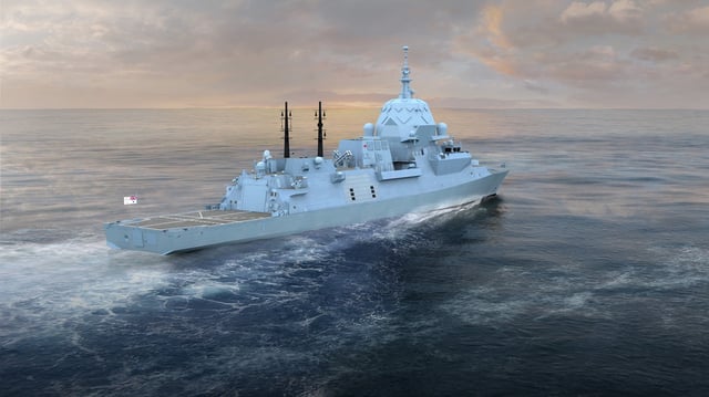 3D design of Hunter-class frigate. Picture by BAE System