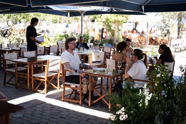 Una terraza de Barcelona, este verano