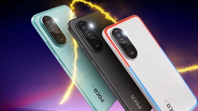 Poco M7 Plus 5G comes in Aqua Blue, Carbon Black and Chrome Silver colourways