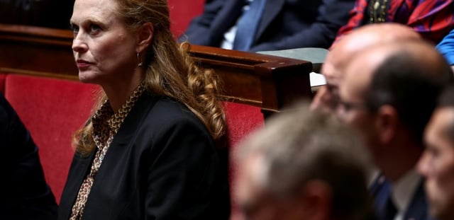 La députée Ensemble pour la République Violette Spillebout, à l'Assemblée nationale à Paris le 8 juillet 2025