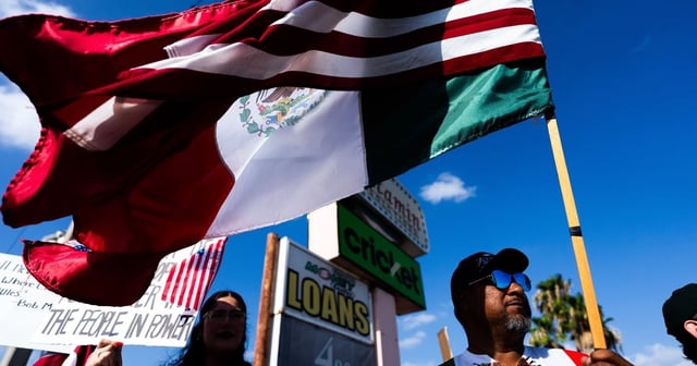 No Kings Protest against the policies of Pres. Donald Trump in McAllen on June 14, 2025.