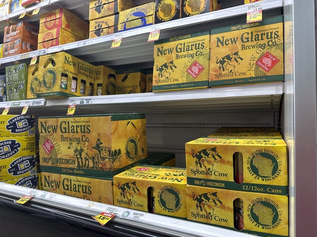FILE - Beer is displayed in a cooler at a store June 19, 2023, in Milwaukee. (AP Photo/Morry Gash)