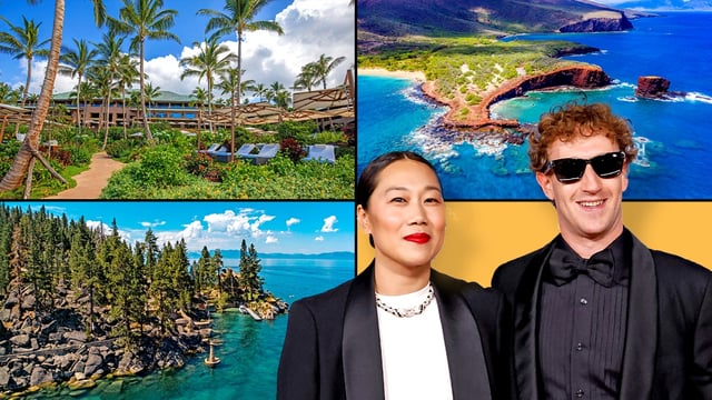 Priscilla Chan and Mark Zuckerberg live in a compound of five homes in Palo Alto, California