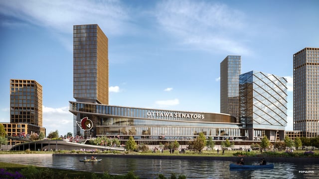 Artist Rendering of Proposed New Ottawa Senators Arena in LeBreton Flats (Photo - National Capital Commission)