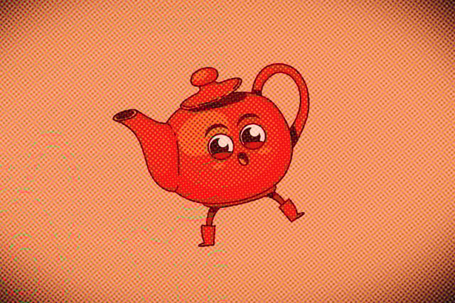 a speckled photo of the TeaOnHer app