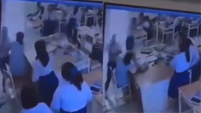 Thai Student Punches, Kicks & Bites Female Teacher For Getting 2 Marks Less In Exam | WATCH