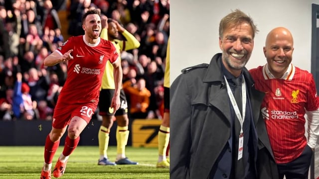 Diogo Jota, Jurgen Klopp, and Arne Slot | Image: X/@DiogoJota18 and Instagram/@kloppo