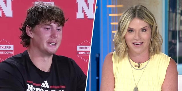 Archie Wilson, a freshman on University of Nebraska football team, was overcome with emotion at a news conference when asked about his family on the other side of the world. "That's the tough part about being here. I love them a lot, and I miss them," the Australian said. TODAY’s Jenna Bush Hager shares this Morning Boost.