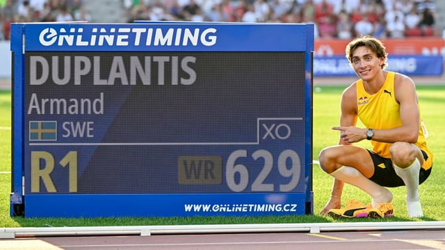 Duplantis broke his own world record, raising the bar to 6.29m, at the Istvan Gyulai Memorial in Budapest