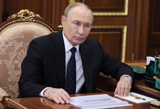 El presidente ruso Vladimir Putin en Moscú el 13 de agosto del 2025. (Vyacheslav Prokofyev, Sputnik, Kremlin Pool Photo via AP)