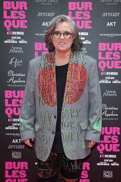 Rosie O'Donnell attends the "Burlesque: The Musical" World Premiere at The Savoy Theatre on July 22, 2025 in London, England. 