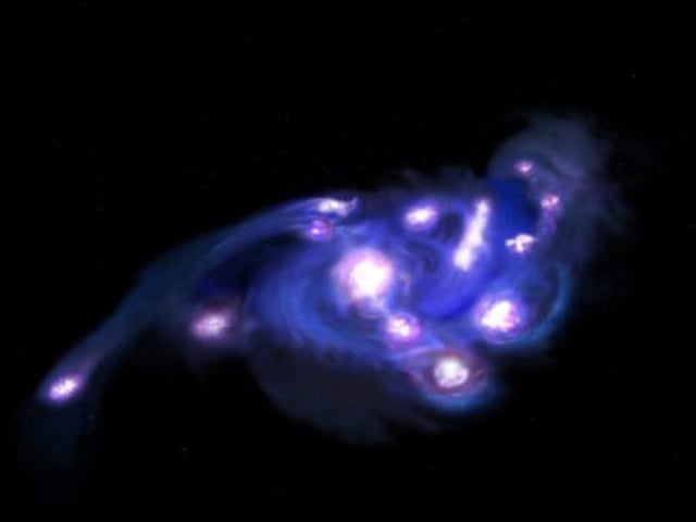 Encontraron una galaxia en forma de racimos de uva
