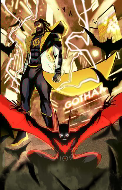 The main cover image for Batman/Static: Beyond.