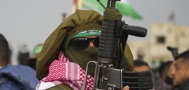 Bewaffneter Hamas-Kämpfer im Gazastreifen