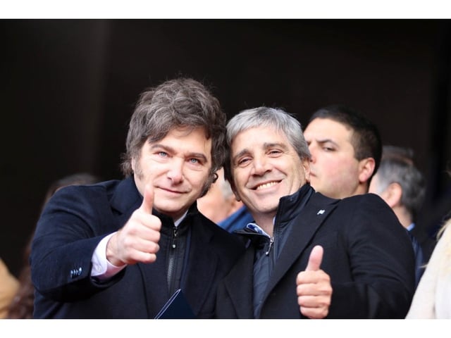 Javier Milei volvió a elogiar a Luis Caputo por la cifra de inflación.