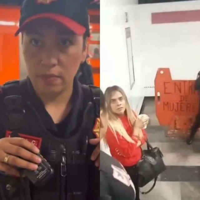 Policía que discriminó a mujer trans en la estación Merced.