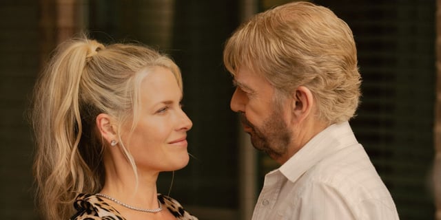 Ali Larter and Billy Bob Thornton in Landman 