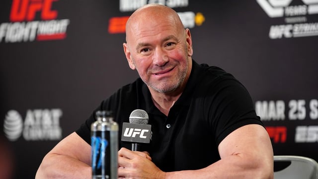 Mar 25, 2023; San Antonio, Texas, USA; UFC president Dana White at a press conference after UFC Fight Night at AT&amp;T Center. Mandatory Credit: Aaron Meullion-USA TODAY Sports
