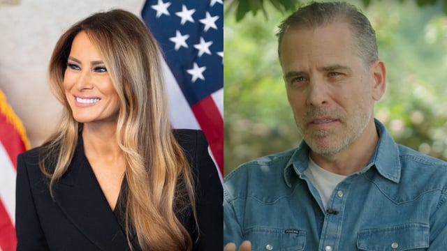 First Lady Melania Trump and Hunter Biden