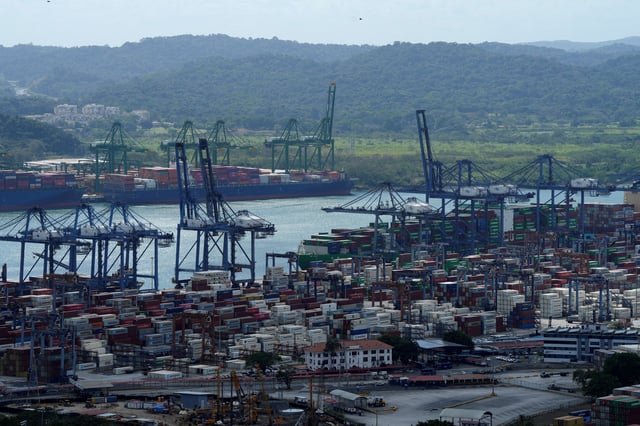 A view of the Balboa Port is pictured after Hong Kong's CK Hutchison agreed to sell its interests in a key Panama Canal port operator, Panama City, Panama, March 4, 2025. REUTERS/Enea Lebrun/File Photo