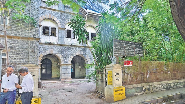 Mumbai, India - Aug. 11, 2025:Railway manager's building at Ballard Estate, BPT properties, in Mumbai, India, on Monday, August 11, 2025. (Photo by Anshuman Poyrekar/ Hindustan Times) (Hindustan Times)