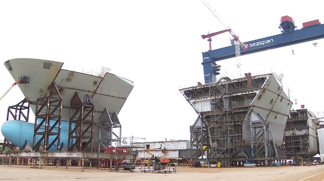 Pictured here: Seaspan's North Vancouver Shipyard (CHEK News).