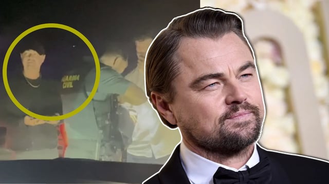 DiCaprio y su novia pasaron control policial en Ibiza sin problemas, rodeados de celebridades. / Foto: Especial