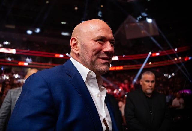 Apr 13, 2024; Las Vegas, Nevada, USA; UFC president Dana White in attendance during UFC 300 at T-Mobile Arena. Mandatory Credit: Mark J. Rebilas-Imagn Images