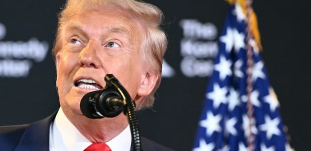 Le président américain Donald Trump au Centre Kennedy à Washington le 13 août 2025