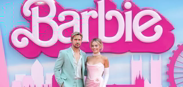 Die Schauspieler Ryan Gosling und Margot Robbie bei der Filmpremiere von „Barbie“ im Jahr 2023