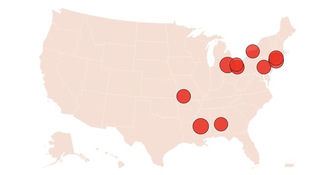 Top 10 U.S. metros with biggest year-over-year median price increases, as of the second quarter of 2025.