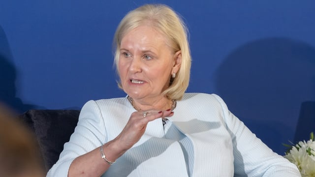 Dame Amanda Blanc said the volume of pension risk transfer deals fell in the first half due to growing competition
