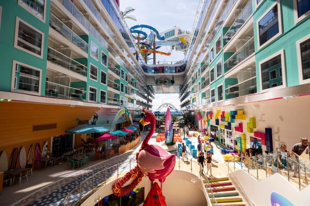 The Surfside neighborhood is geared toward families onboard Royal Caribbean’s Star of the Seas on Aug. 13, 2025. The company’s second Icon-class ship is the world’s largest cruise ship. (Patrick Connolly/Orlando Sentinel)