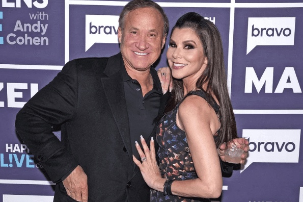 Heather Dubrow and Terry Dubrow pose for photo in all black after appearing on WWHL