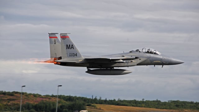 File photo of an F-15D Eagle of the 104th Fighter Wing. (Image credit: Massachusetts Air National Guard)