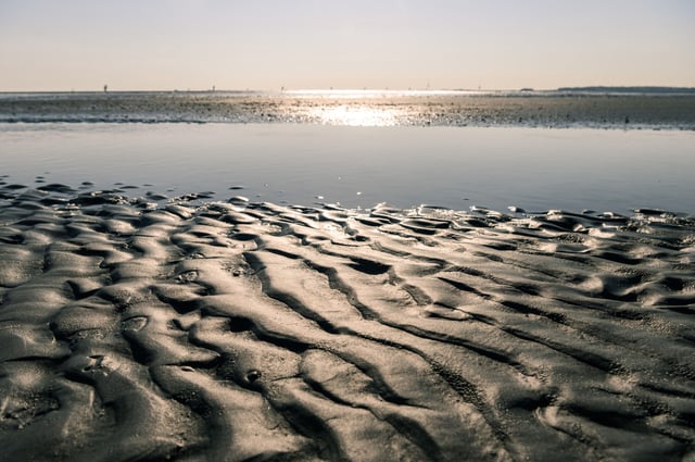 Ein Priel im Wattenmeer (Symbolbild).