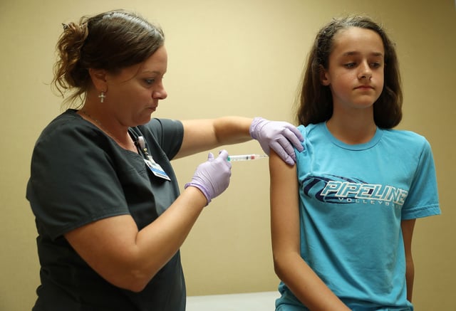 Preteens should get the first dose of the HPV vaccine at 11 or 12, the CDC recommends.