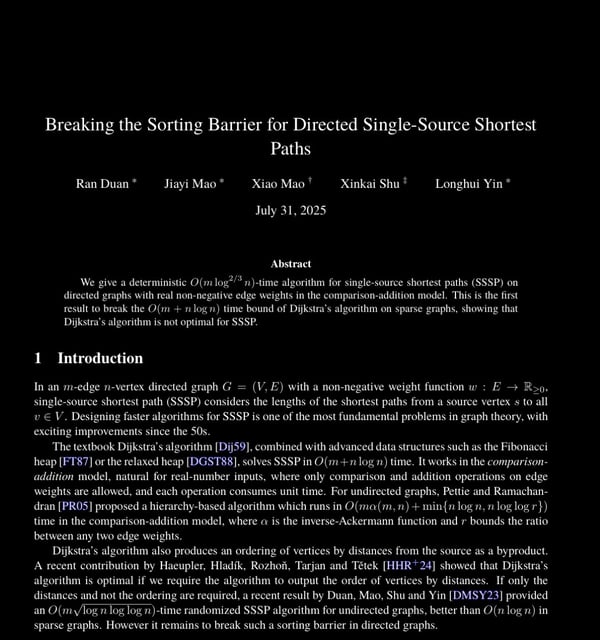 New Sorting Algorithm Breakthrough is Better than Dijkstra