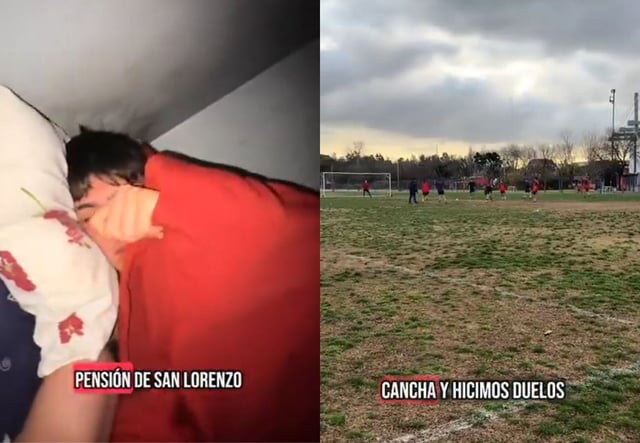 Video en la pensión de San Lorenzo.