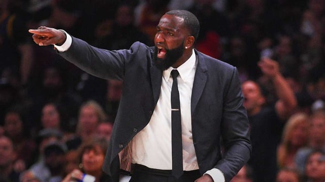 June 8, 2018; Cleveland, OH, USA; Cleveland Cavaliers center Kendrick Perkins (21) during the second quarter in game four of the 2018 NBA Finals against the Golden State Warriors at Quicken Loans Arena. The Warriors defeated the Cavaliers 108-85 to complete a four-game sweep. Mandatory Credit: Kyle Terada-Imagn Images
