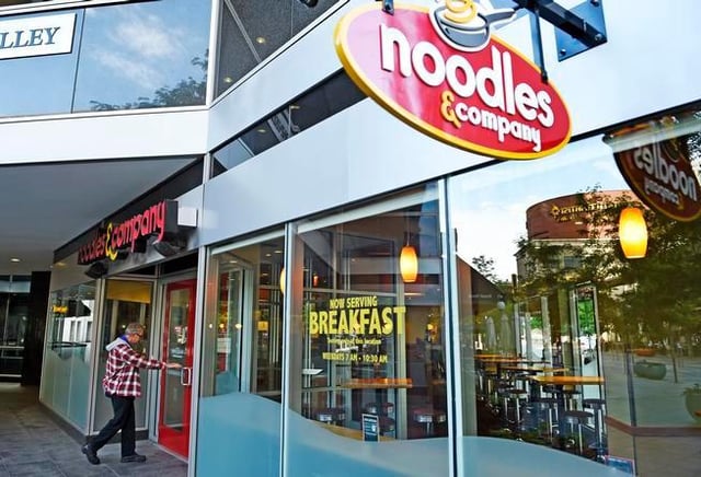 DENVER, CO - JUNE 11: Noodles and Company opened up their first international restaurant in Canada this week and is offering breakfast, June 11, 2015. The company is using the Denver 16th Street Mall restaurant for concept testing. (Photo by RJ Sangosti/The Denver Post)