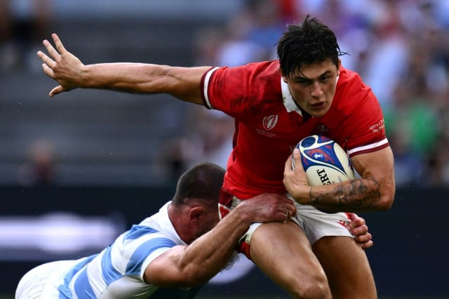 Louis Rees-Zammit made the first of his 32 Wales appearances in October 2020
