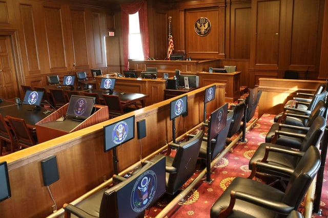 A view of a federal courtroom in New York, on June 6.