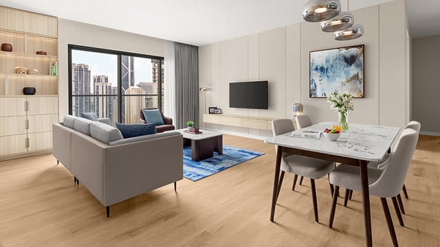 Three-Bedroom Apartment Living & Dining_Marriott Executive Apartments Kuala Lumpur