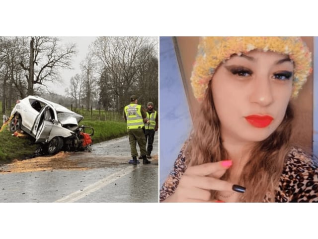 Así quedó el auto de la &#34;Barby narco chilena&#34; (Gentileza Bio Bio Chile).