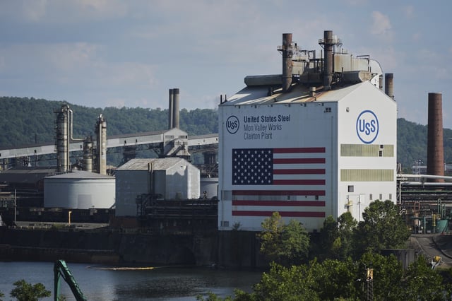 The Clairton Coke Works, a U.S. Steel coking plant, is seen Monday, Aug 11, 2025, in Clairton, Penn. (AP Photo/Gene Puskar)